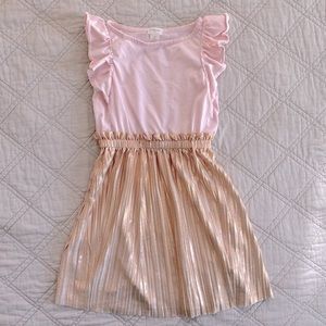 Size 6 Girls Crewcuts Pink and Gold Dress